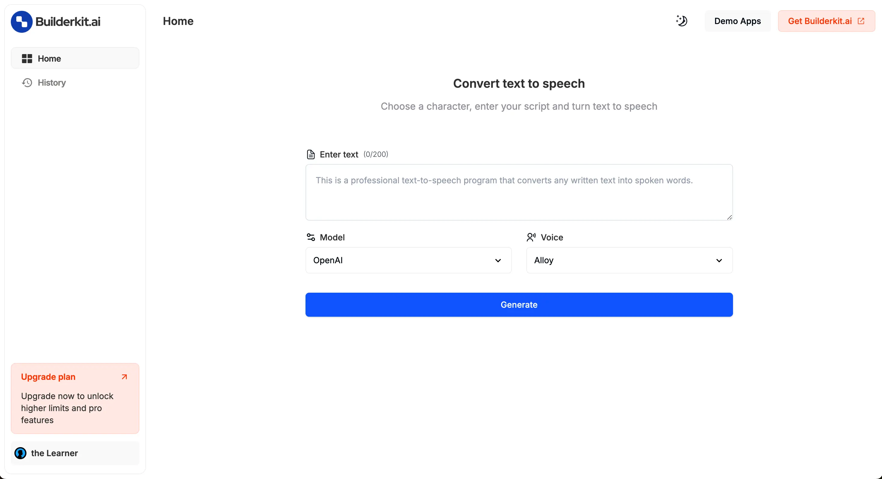 Text to Speech Tool